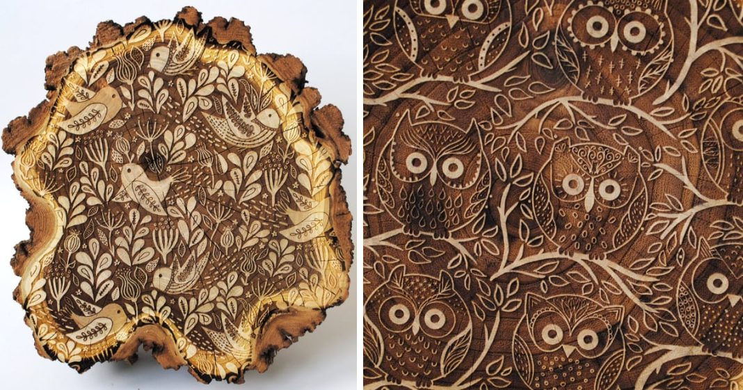 whimsical-woodland-creatures-and-sea-life-carved-by-zoe-feast-inhabit-raw-wood-rounds
