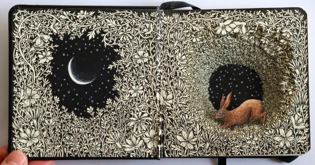fairytale-scenes-nestle-between-the-covers-of-isobelle-ouzman’s-altered-books